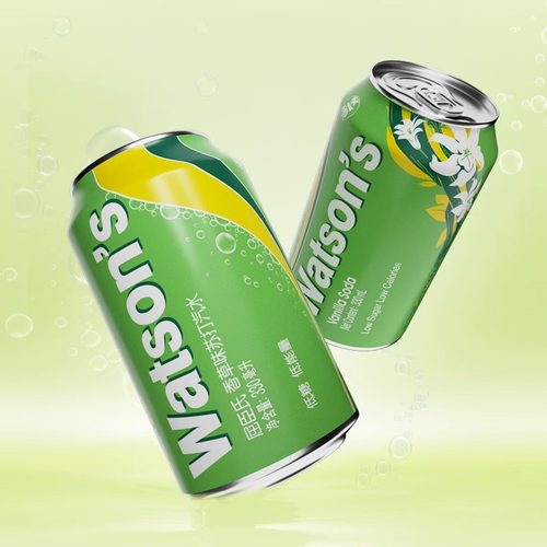 屈臣氏香草味苏打水低糖饮料汽水气泡水碳酸饮料整箱调饮聚会调酒 - 图0