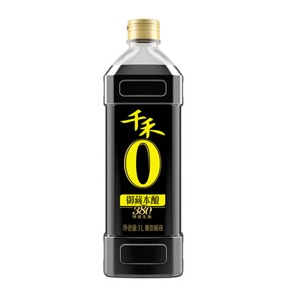 千禾酱油御藏380天1L特级头道生抽家用凉拌炒菜酿造调味品调料