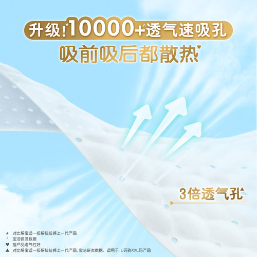 【散热王者】新帮宝适一级帮拉拉裤夏天超薄透气速干L-4XL尿不湿 - 图3