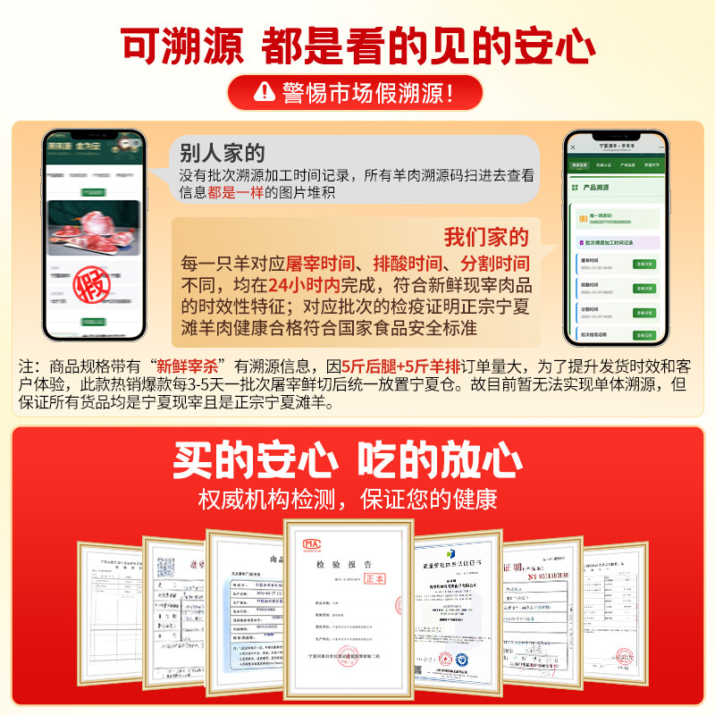 宁牧宴正宗宁夏滩羊盐滩羊肉新鲜宰杀半羊整羊生鲜火锅年货礼盒,淘宝优惠券,粉丝福利购,淘宝优惠卷