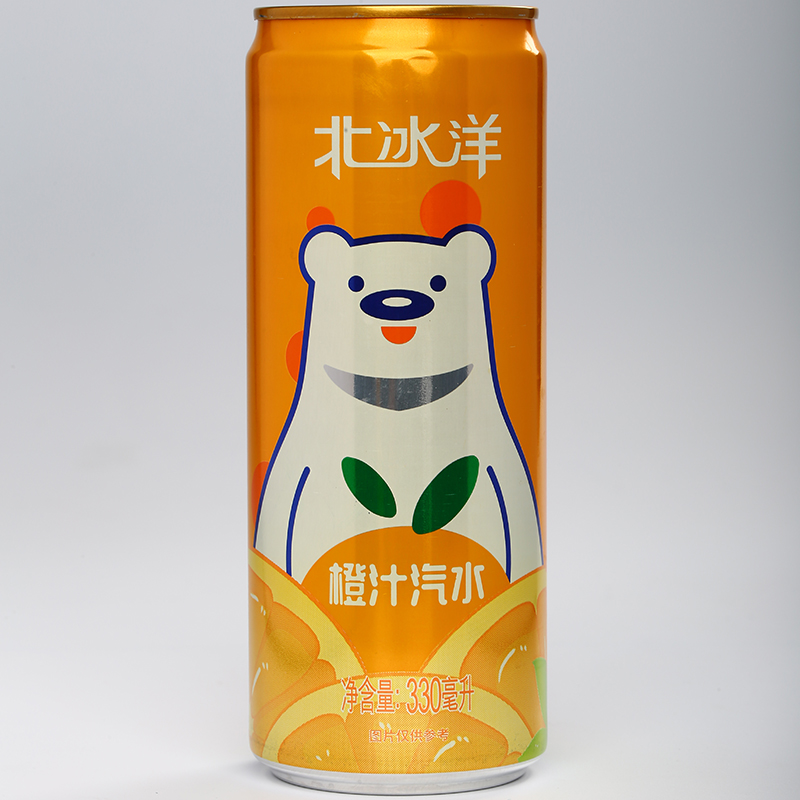 北冰洋橙汁汽水易拉罐装330ml×24听果汁碳酸饮料整箱装夏季饮品 - 图3