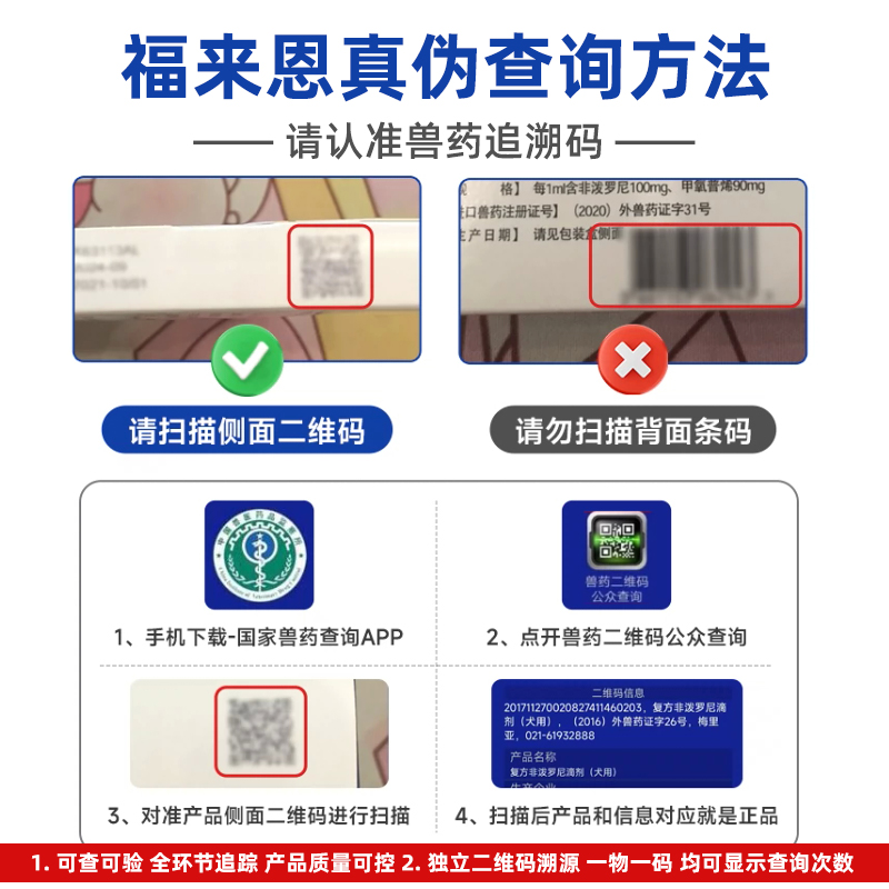 福来恩狗驱虫药滴剂10kg内小型犬整盒3支体外驱虫药驱杀跳蚤蜱虫 - 图3
