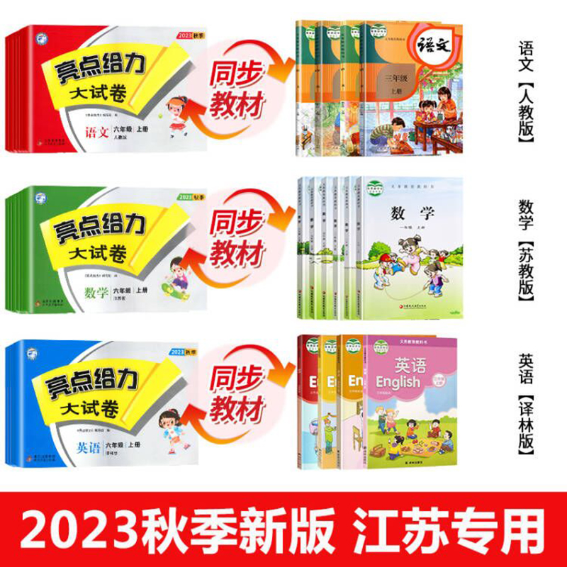 2024春亮点给力大试卷一二年级下册3456年级人教语文苏教数学英语 - 图1