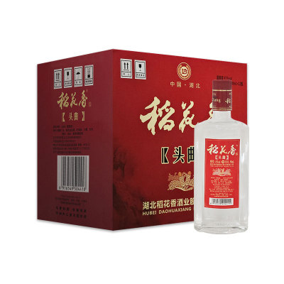 稻花香45度头曲浓香型光瓶酒500ml*12瓶整箱装高性价比自饮口粮酒