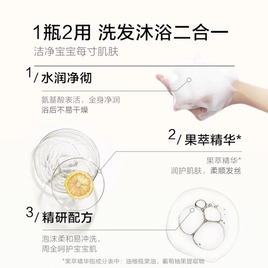 Red baby elephant children's shower gel shampoo two in one