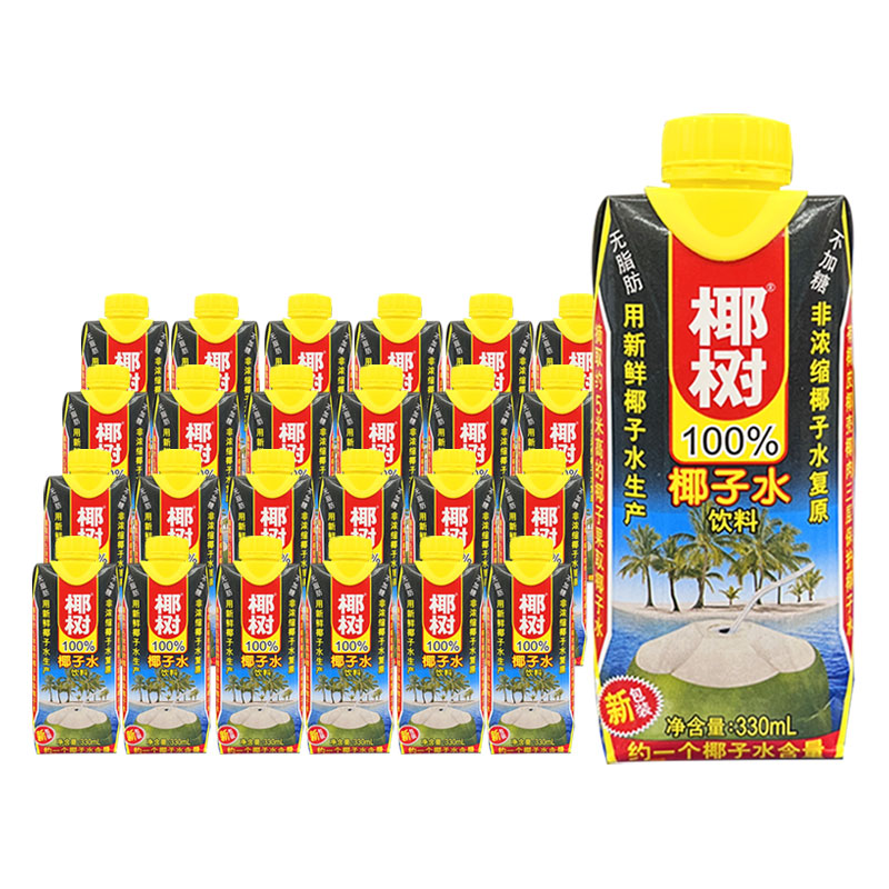 椰树椰子水330ml*24盒/箱椰树椰汁植物蛋白海南特产椰子汁