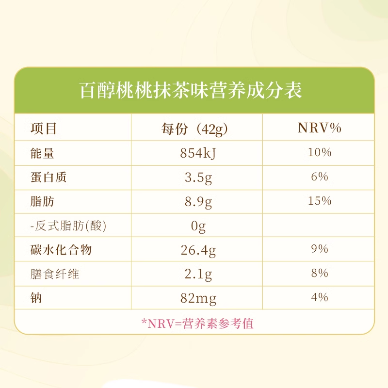 格力高注心饼干百醇和风系列桃桃抹茶味42g网红零食追剧伴侣 - 图3