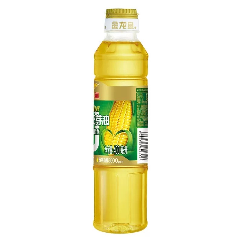 金龙鱼零反式脂肪鲜榨甜香玉米胚芽油400ml压榨食用油小瓶家用,淘宝优惠券,粉丝福利购,淘宝优惠卷