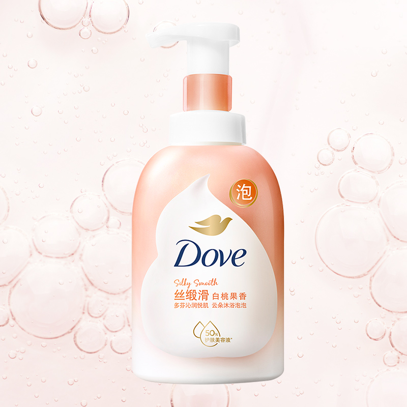 Dove/多芬云朵泡泡沐浴露沐浴液乳源自留香氨基酸 白桃果香400ml