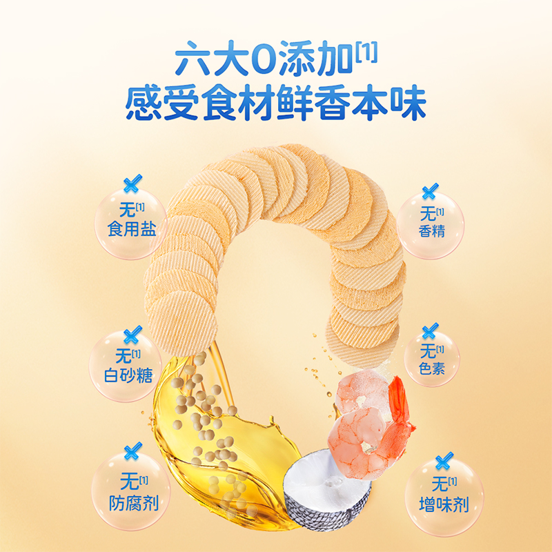 小鹿蓝蓝儿童鲜虾片儿童零食品牌磨牙饼干38g×1盒-图0