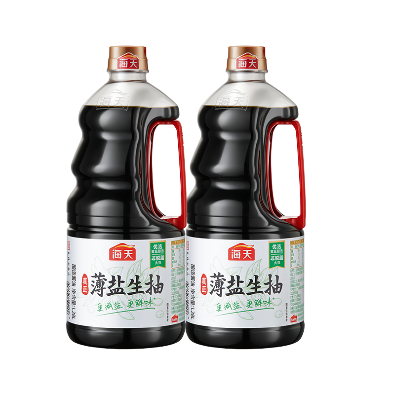 海天薄盐生抽1.28L×2组合装