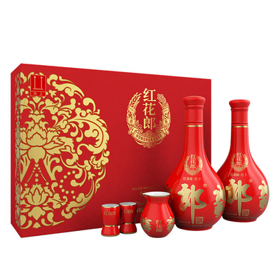 【聚划算直播间专享】郎酒红花郎10酱香型53度500ml*2瓶礼盒装