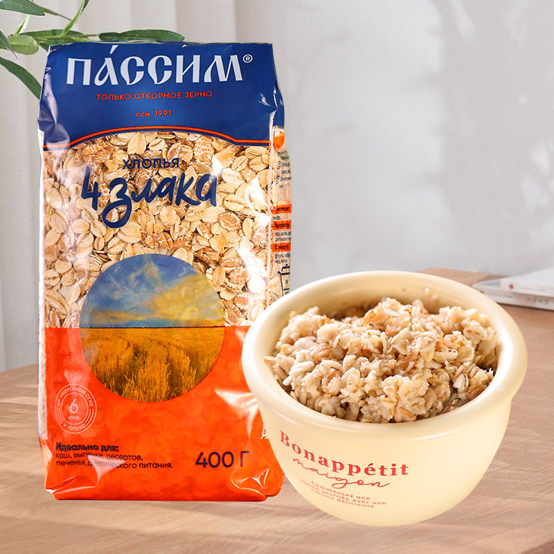 俄罗斯进口俄洛哆黑麦混合燕麦片400g健身饱腹代餐高纤维营养谷物,淘宝优惠券,粉丝福利购,淘宝优惠卷