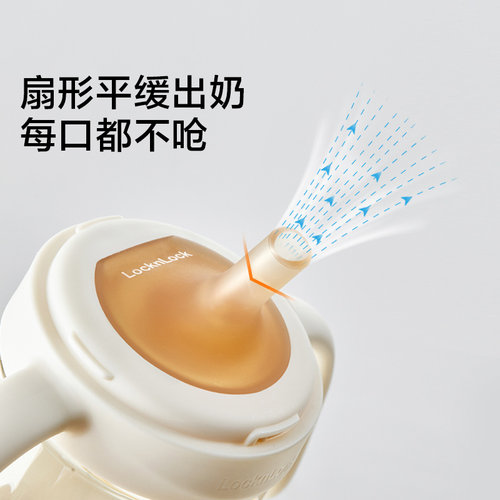 乐扣乐扣学饮杯婴儿6个月以上宝宝水杯专用刻度喝奶杯防呛吸管杯 - 图1