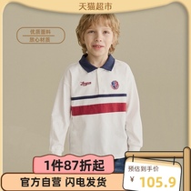 Davibella boy T-shirt Academy Wind POLO Shirt 2023 Autumn loaded with children Long sleeves Undershirt CUHK Boy