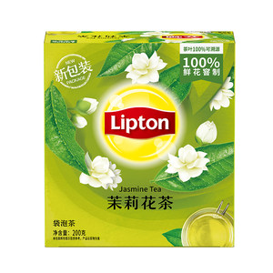 Lipton/立顿茉莉花茶袋泡茶鲜花窨制下午茶自制茉香奶茶