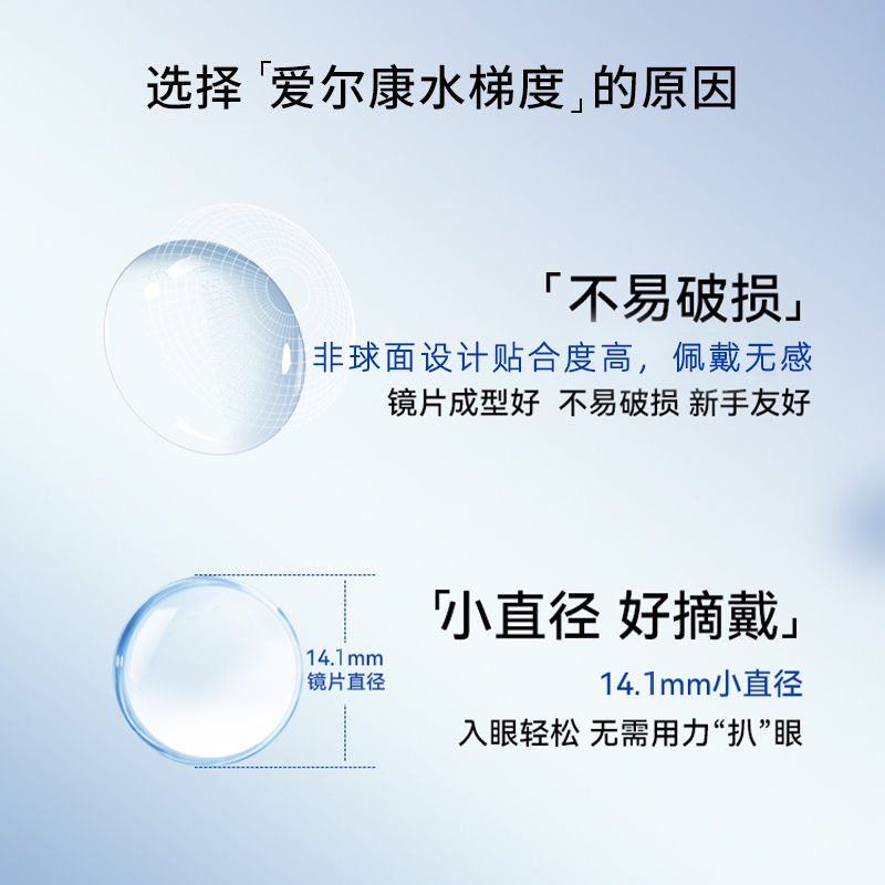 爱尔康隐形眼镜水梯度日抛30片硅水凝胶高透氧近视透明非月抛镜片 - 图0