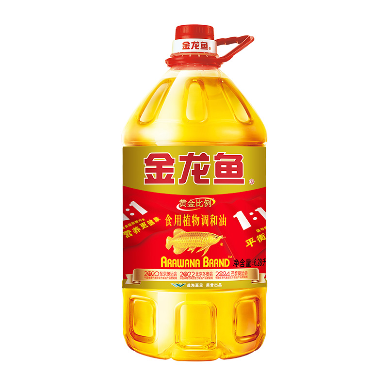 金龙鱼黄金比例食用植物调和油6.28L/桶食用油专利好油-图0