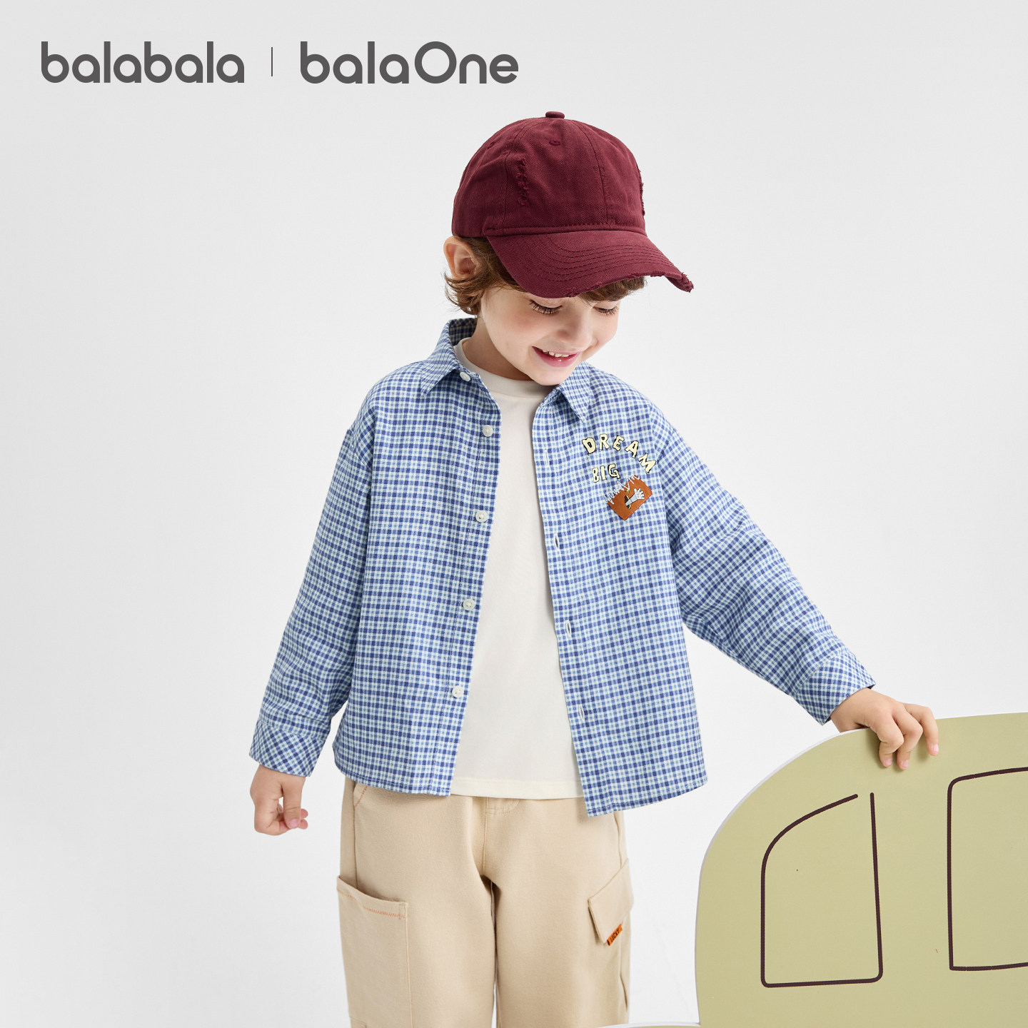 Bala BalaOne long-sleeved shirt plaid suit