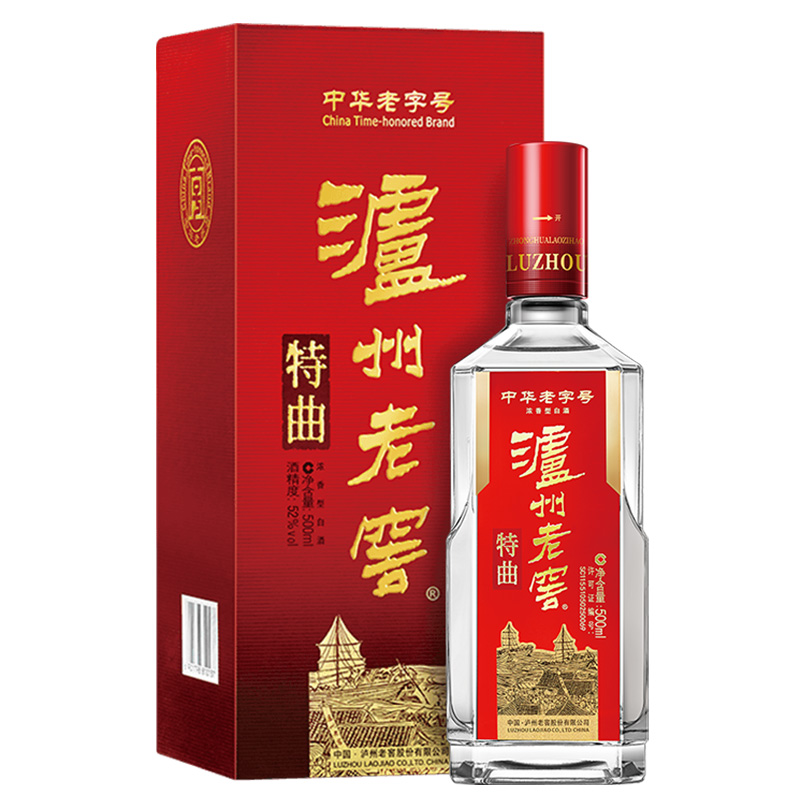 泸州老窖特曲52度浓香型高度白酒酒水新老包装随机发500mL*1瓶-图0