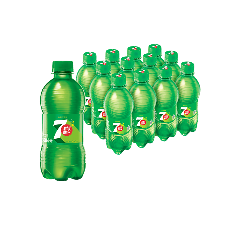百事可乐7喜柠檬味汽水碳酸饮料300ml*12瓶整箱 - 图0