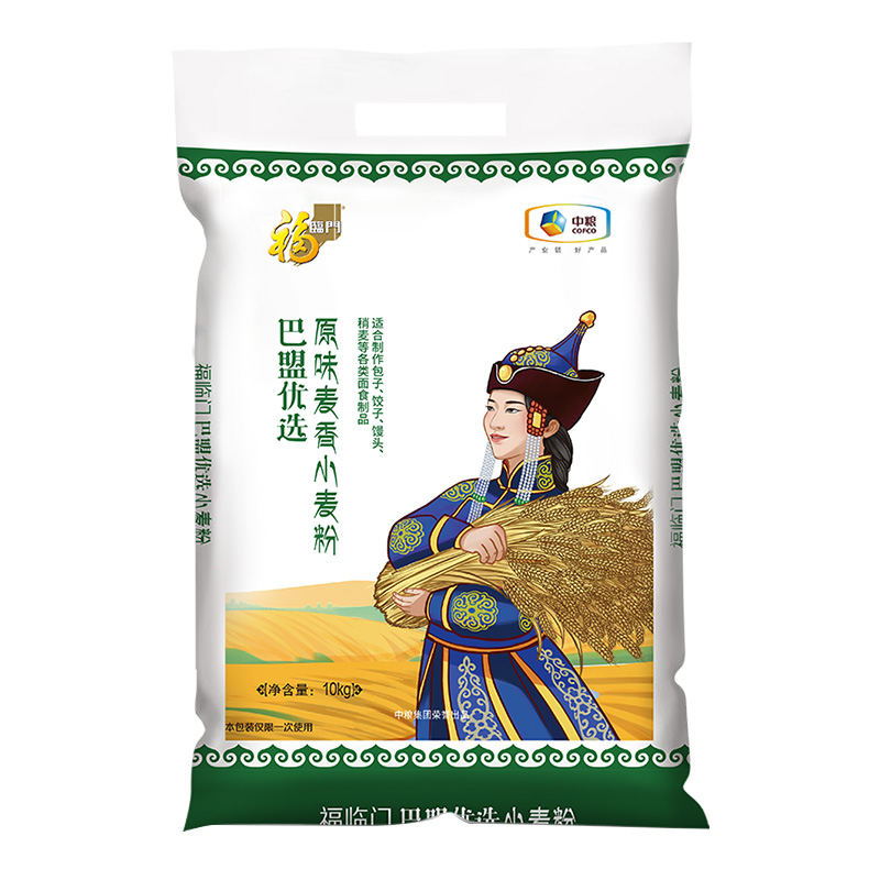 福临门巴盟麦香小麦粉中高筋通用面粉10kg×1包 - 图0