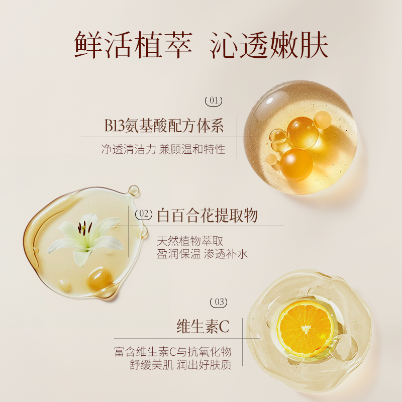 浅香百合氨基酸沐浴露深层清洁嫩肤提亮清爽持久留香正品沐浴液