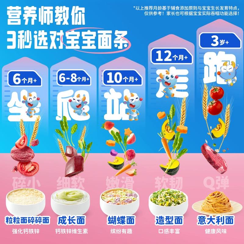 小鹿蓝蓝婴幼儿肉蔬多维蝴蝶面粒粒面碎碎面辅食果蔬营养面