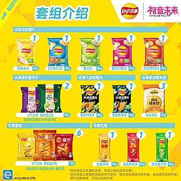 Lay's/乐事x初音未来联名薯片礼盒808g[15元优惠券]-寻折猪