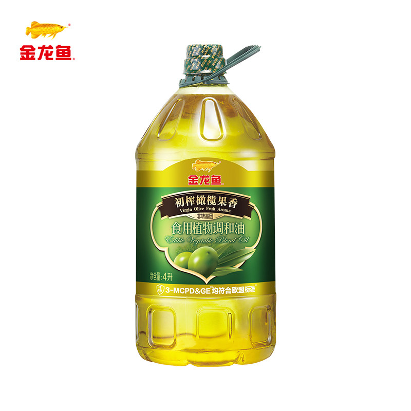 金龙鱼初榨橄榄果香食用植物调和油4L/桶食用油家用桶装,淘宝优惠券,粉丝福利购,淘宝优惠卷