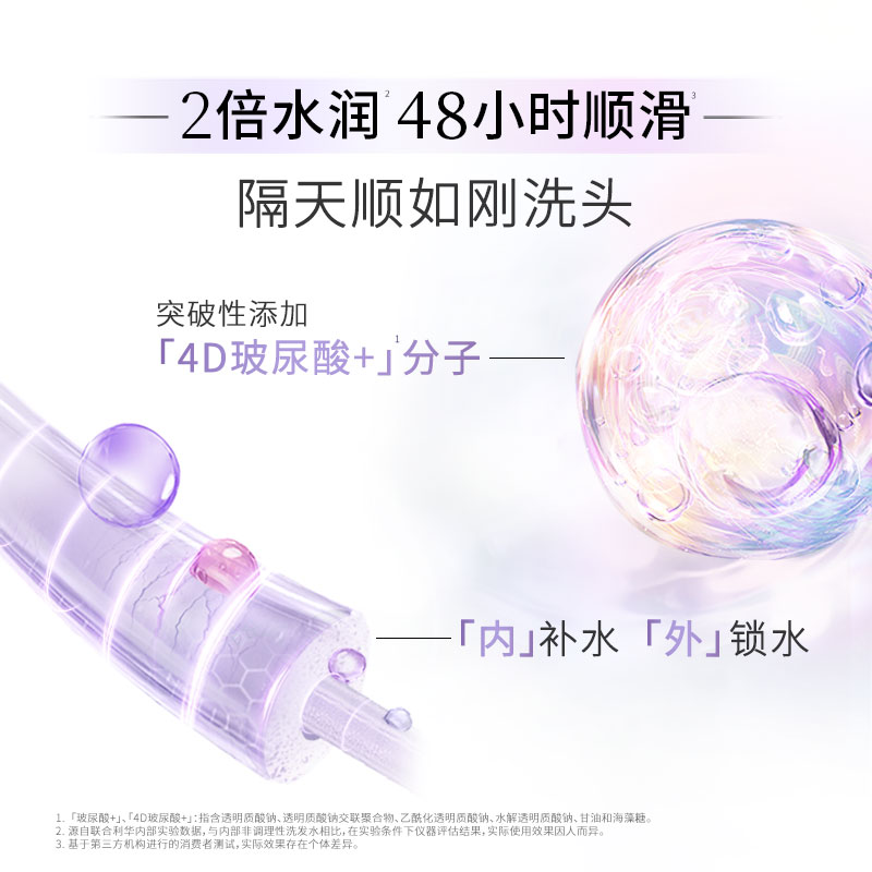 力士玻尿酸水润丝滑洗发水套装750g*2+100g*4胶原蛋白水光瓶