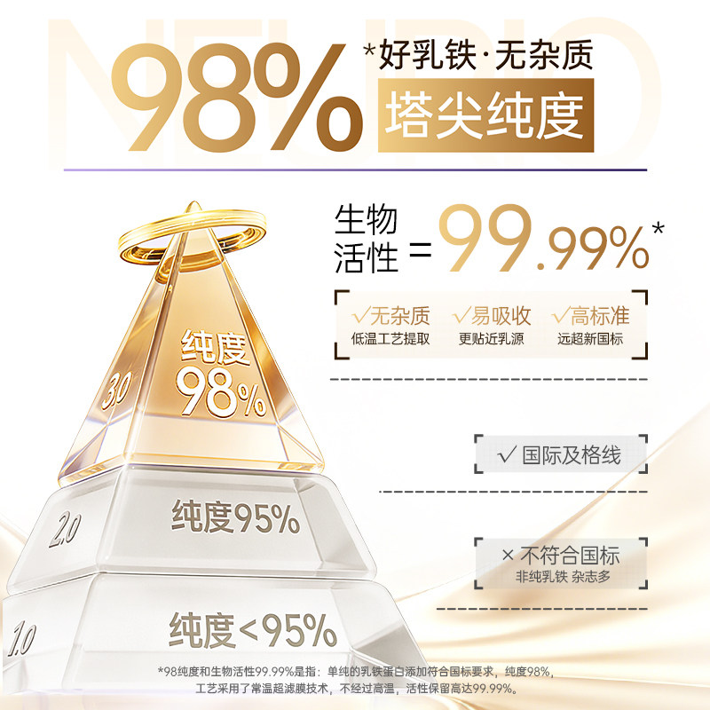 纽瑞优儿童婴儿乳铁蛋白调制乳粉升级白金PLUS版双益生元增强抵抗