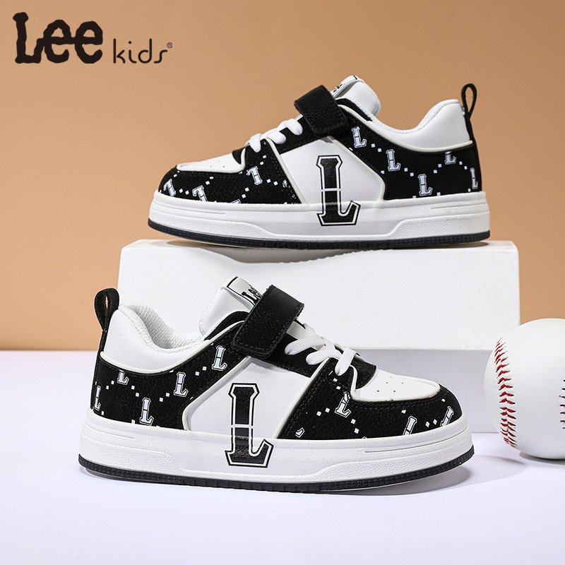 Lee Kids儿童板鞋2026春秋季复古老花校园百搭休闲鞋男女童运动鞋,淘宝优惠券,粉丝福利购,淘宝优惠卷