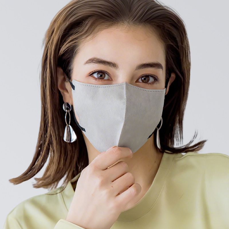 CICIBELLA日本进口3D立体防晒防粉尘轻薄透气保暖口罩海湾薄雾色