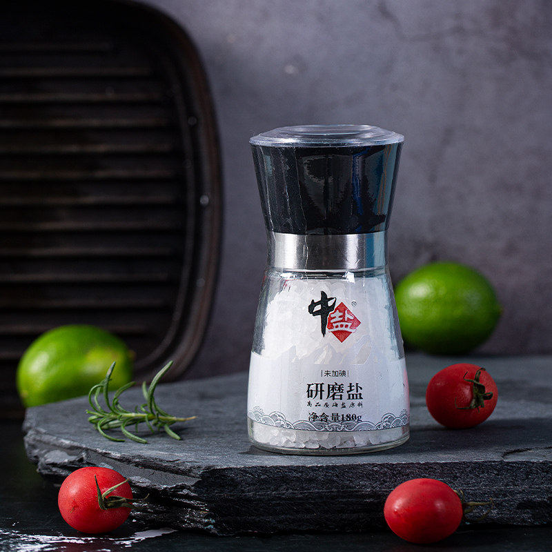 中盐未加碘研磨瓶盐大粒海盐食用盐瓶装牛排西餐烘焙研磨海盐,淘宝优惠券,粉丝福利购,淘宝优惠卷