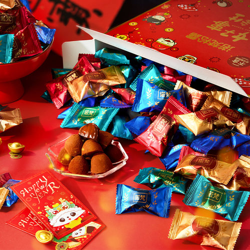 诺梵松露巧克力500g礼盒装女神节儿童糖果（代可可脂）-图1