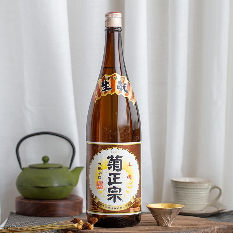 日本原装进口菊正宗上选清酒1.8L生酛辛口纯米洋酒本酿造发酵酒 - 图0