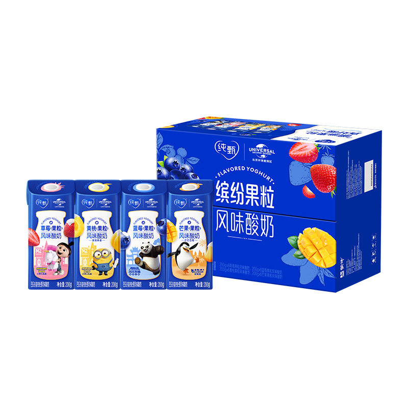 蒙牛纯甄果粒混合口味/原味风味酸奶康美笑脸包