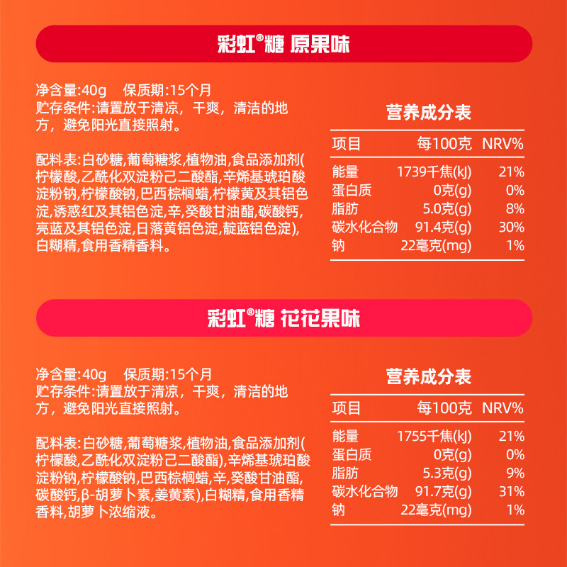 彩虹糖虹运加特林糖果礼盒280g*1桶生日送礼物儿童休闲小零食年货