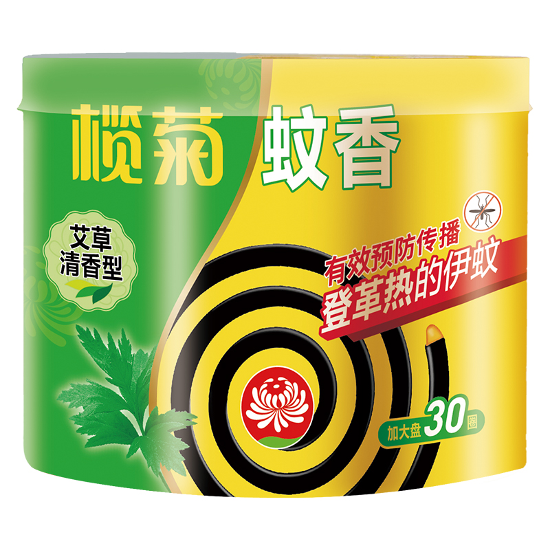 榄菊蚊香艾草清香型30圈实惠家庭装家用室内持久驱蚊灭蚊盘香批发 - 图0