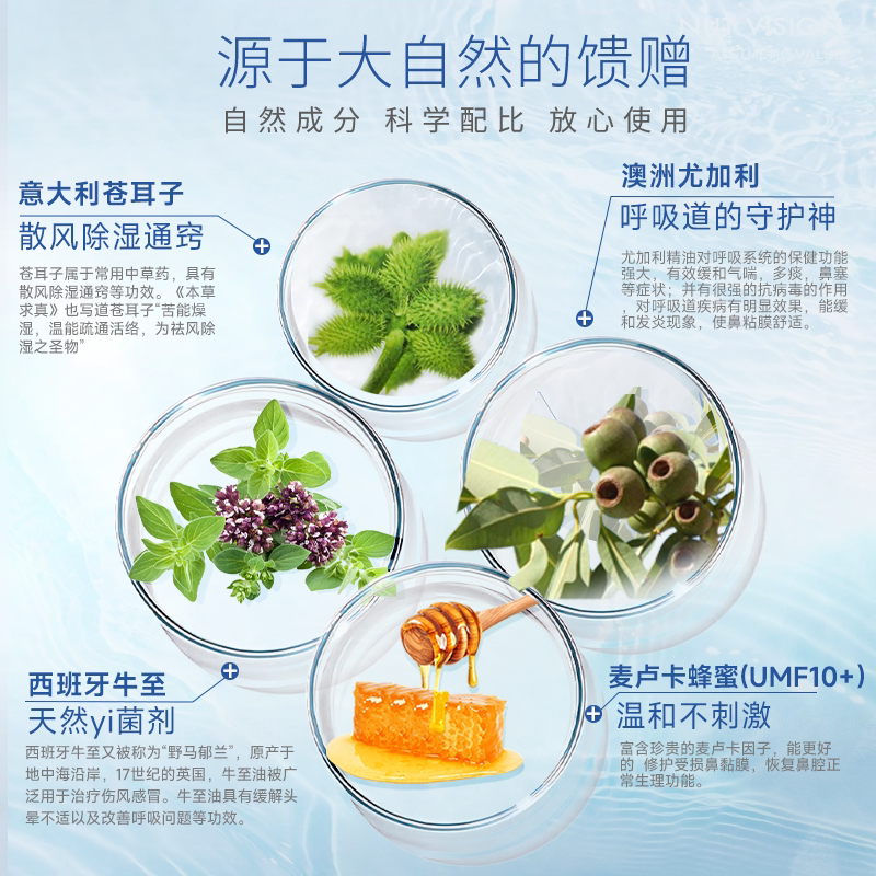 Breathy布雷辛鼻炎膏鼻不通气抗鼻腔过敏护鼻抑菌膏儿童成人
