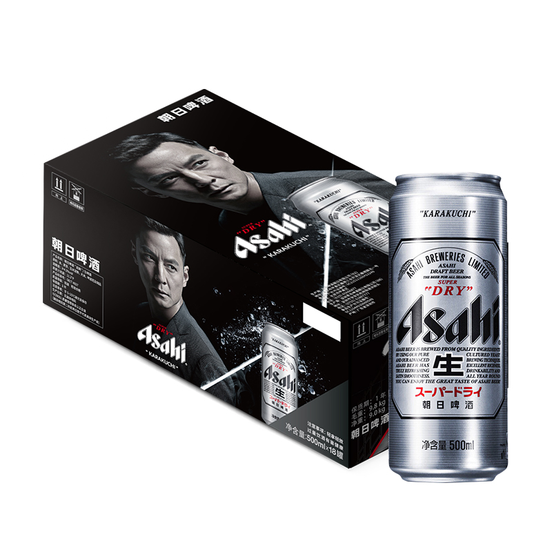 天猫超市ASAHI/朝日啤酒超爽系列生啤11.2度500ml*18罐整箱装吴彦祖定制款0