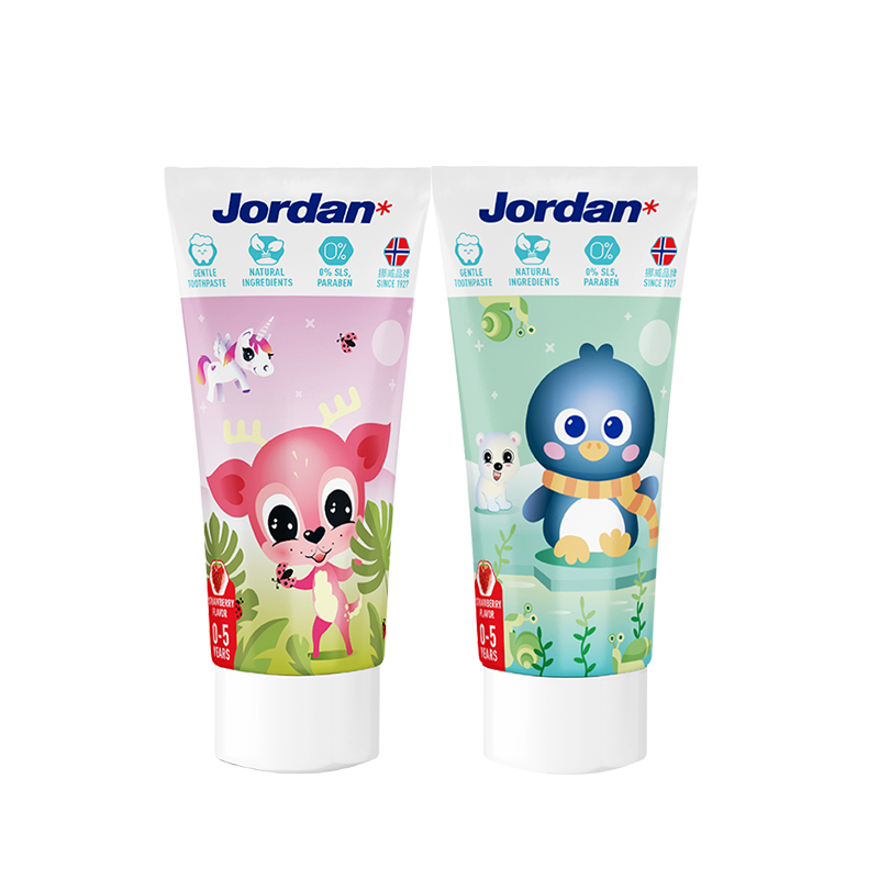 Jordan挪威进口防蛀防龋婴幼牙膏50ml*2支