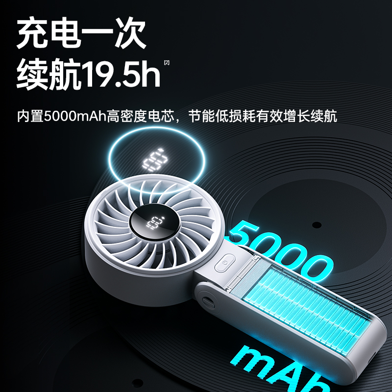 几素高速节能手持小风扇usb迷你便携式折叠风扇轻音桌面充电小型f - 图0