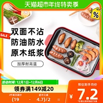 Patchwork single exhibition art bifacial silicone oil paper 5m * 30cm food grade home kitchen baking barbecue box suction oil paper tool