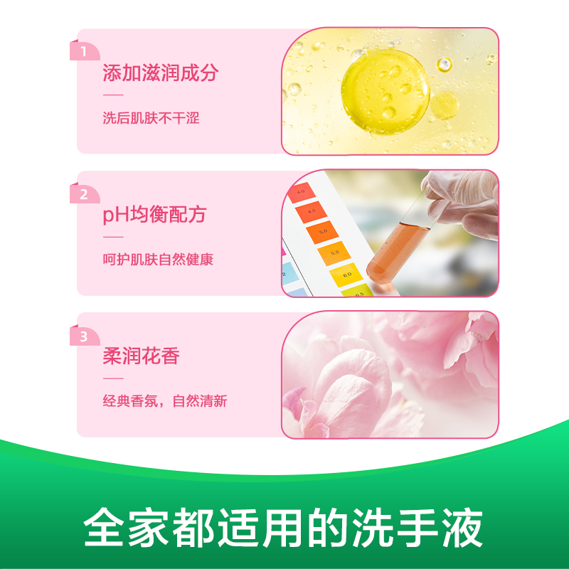 Dettol/滴露洗手液滋润倍护500g*6瓶装补充大桶家用泡沫丰富 - 图2