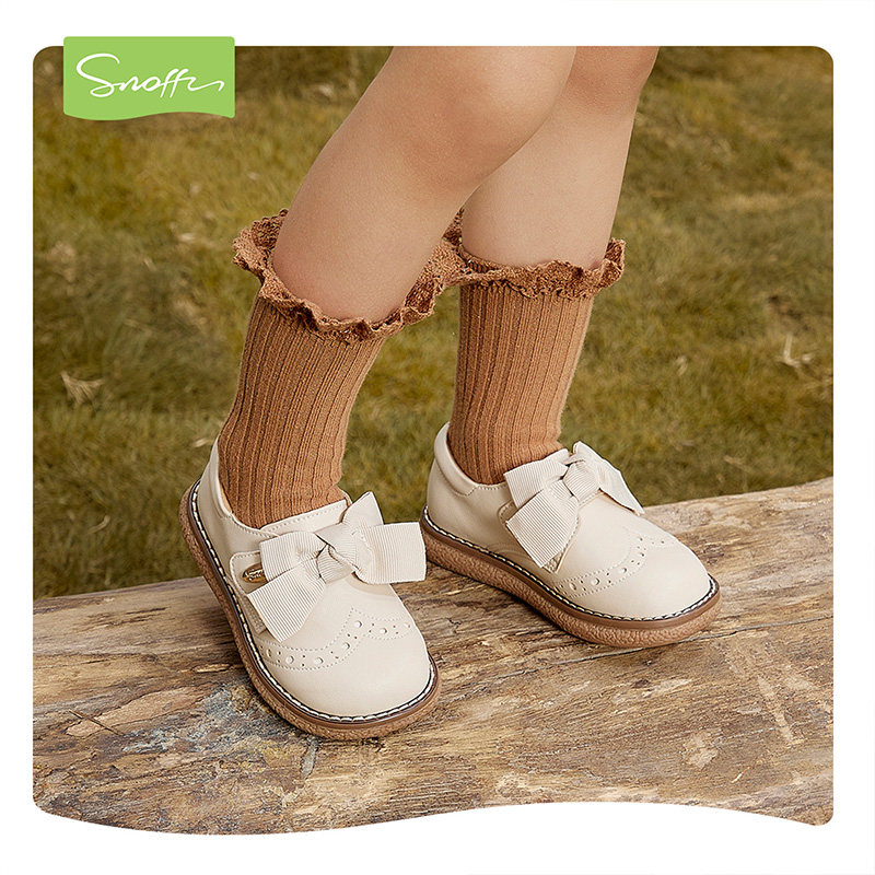 斯纳菲女童皮鞋小女孩公主鞋春秋新款儿童布洛克白色软底宝宝单鞋,淘宝优惠券,粉丝福利购,淘宝优惠卷