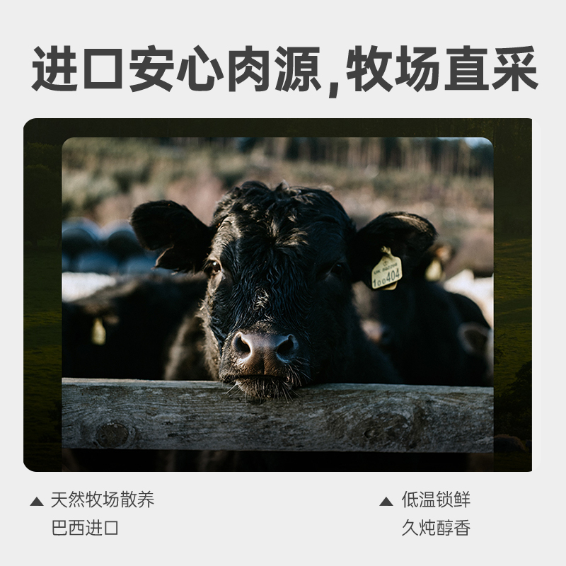 元牧希原切牛腩块2斤谷饲牛腩肉新鲜生鲜牛肉粒现杀冷冻批发成品 - 图3