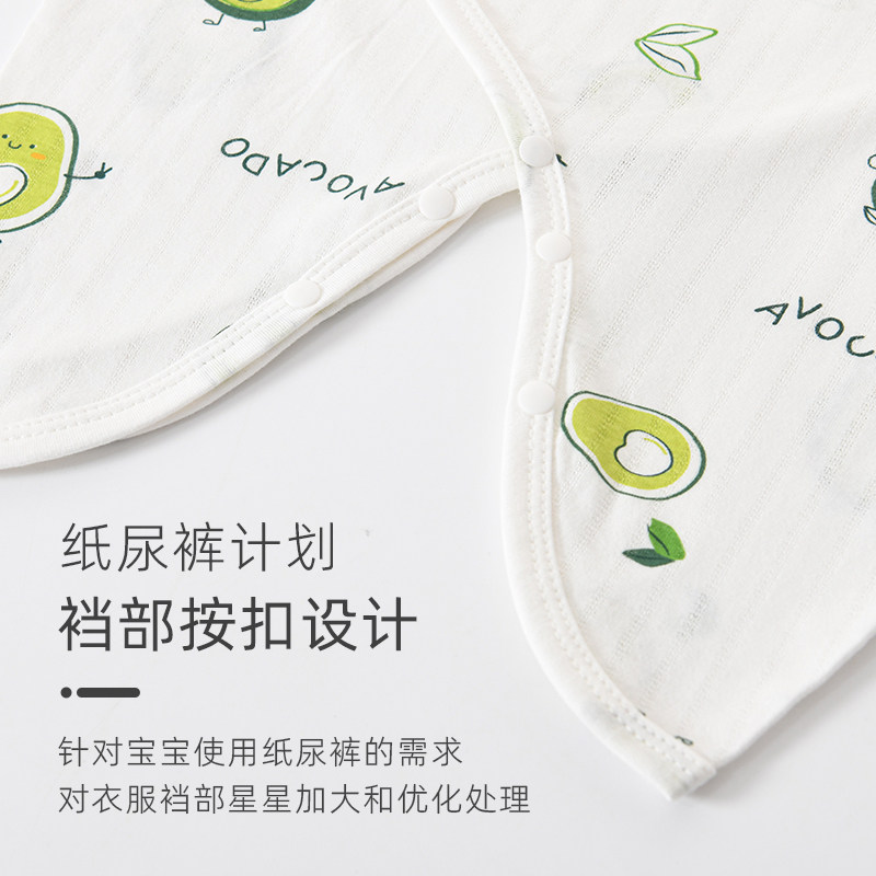 彩婴房新生儿衣服纯棉蝴蝶衣哈衣初生婴儿连体衣春夏秋宝宝和尚服