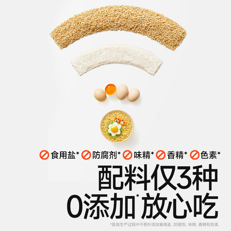 包邮】秋田满满儿童方便面营养早餐鸡蛋非油炸泡面条速食390g